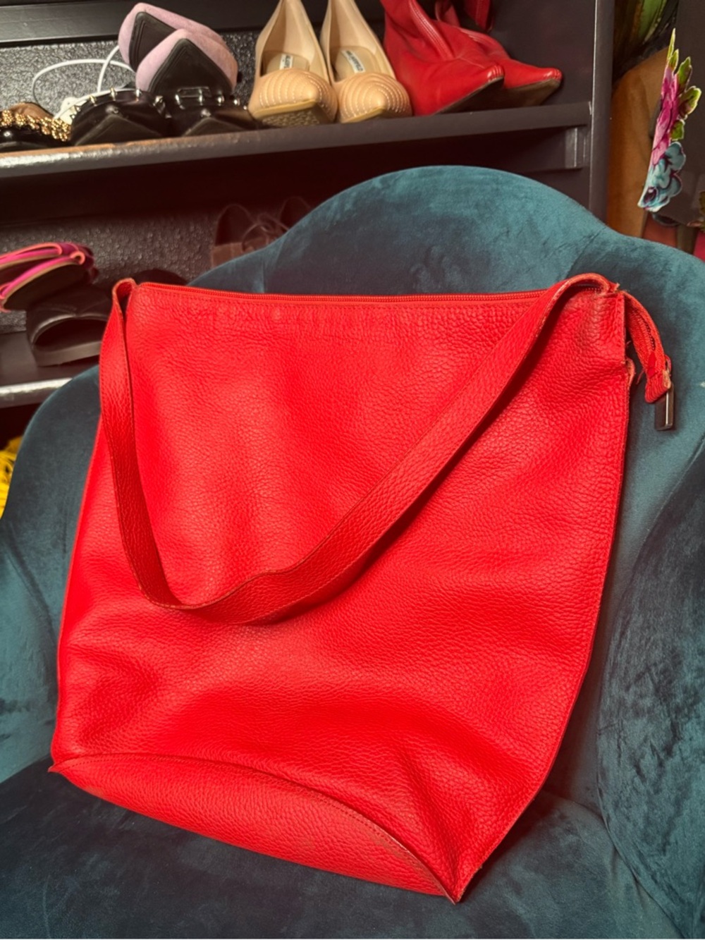 Furla- Real Leather Red Shoulder Bag - Women's Tote ♥️